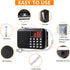 Leting Radios Portable AM FM with MP3 Speaker, Portable Radio Support Micro SD/TF Card/USB/Music Recording,Rechargeable Battery Powered AM FM Radio,Mini Radio with Best Reception (Black)