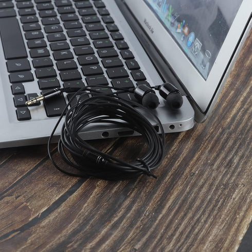 YOCUNKER 3.5mm Wired Earphone, in-Ear Earbuds, High Sound Quality, 3 Meter Length Cord, No Microphone, Black