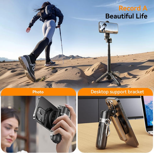 XO Simple is Beauty iPhone,4 1 17/16/15/14/13/12 Magnetic Small Selfie Stick for in Multifunctional Portable Selfie