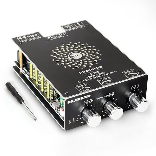 T220HS 220W+220W Power Amplifier Board, 2.0 Channel Audio Power Module with Subwoofer, Treble and Bass Control
