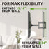 USX MOUNT Full Motion TV Mount for 37-86 Inch Flat Screen, Dual Articulating Arms, Max VESA 600x400mm