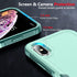 SPIDERCASE iPhone Xs Max Case, Light Green, with 10 FT Military Grade Drop Protection & 2 pcs Tempered Glass Protector