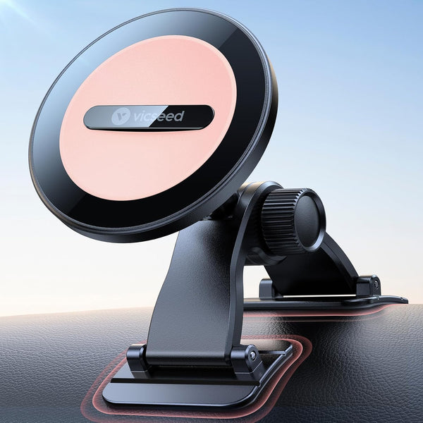 ?2024 Upgrade? VICSEED MagSafe Car Mount, Universal Dashboard Phone Holder with Soft Base for iPhone 15 Pro Max