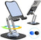 Cell Phone Stand, Fully Adjustable Foldable Desktop Holder, 360 Degree Rotating for iPhone 15 14 13 12 Pro, Blue