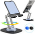 Cell Phone Stand, Fully Adjustable Foldable Desktop Holder, 360 Degree Rotating for iPhone 15 14 13 12 Pro, Blue