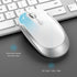 Wireless Keyboard and Mouse Combo, Full Size Slim Thin Wireless Keyboard with Numeric Keypad (White & Silver)