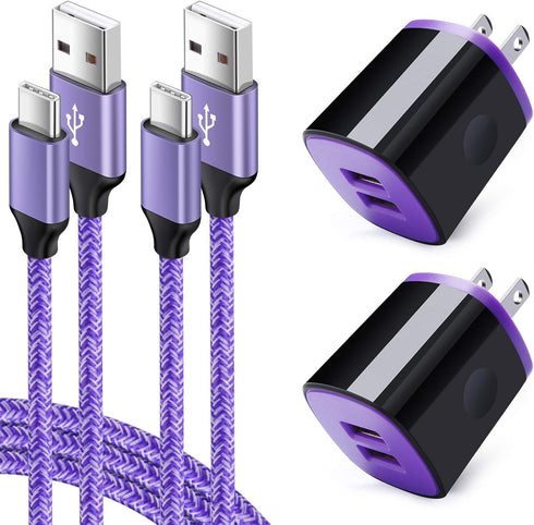 Fast Charger for Samsung Galaxy S24/S23/S23+/S22/S21/S21+/S21 Ultra/Note 20 Ultra/S20 FE 5G/S10, LG G9 Stylo 6/5, Type