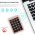 Gugxiom Bluetooth Number Pad,Bluetooth 5.0 Number Pad with Shortcut Keys,22 Keys Portable Financial Accounting Extensions 10 Keys for Laptop Desktop, PC, Pad,Notebook (Gold)
