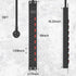 Jgstkcity Strips,8 Switches,1.5U Racks,14AWG Cord,2700J,15A 125V 1875W 10 Rack Mount PDU Power Outlet Surge