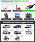 3 360 Poraxy Car Fans for Backseat Kids, Dual Head Car Fans that Blow Cold Air, Cooling USB Back Seat Speed Degree