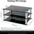 KGUSS Mini Audio Component Rack, Black Acrylic 2-Layer Rack for HiFi Audio Equipment