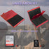 LAVILI SD Card Holder Case, Aluminum Alloy Hard Shell, Double-Layer for 6SD & 12 TF Cards, Red Color