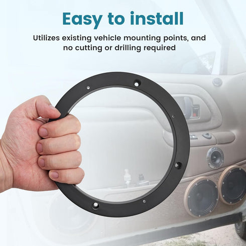 5 Inch Speaker Spacer Adapter Ring Mounting Bracket, Universal Fit 5 Plastic Speaker Ring Adapter (2 PCS)