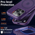 MOCCA iPhone 15 Pro Case - Slim Translucent Matte, 13FT Military Drop Protection, Strong Magnetic, Deep Purple, MagSafe