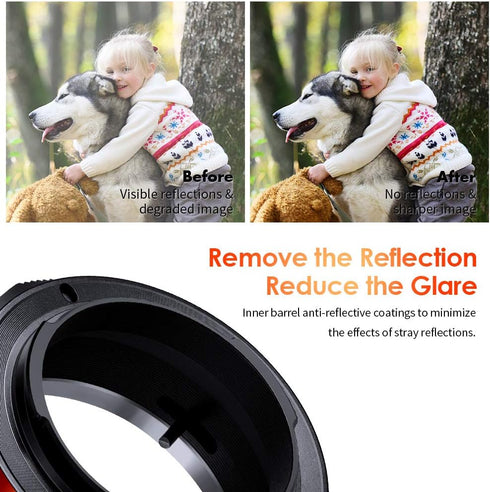 K&F Concept FD to E Mount Lens Adapter for Canon FD FL Mount Lens to E NEX Mount Cameras, Compatible with Sony