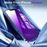 2 Pack iPhone 13 Pro Max Privacy Screen Protector, Anti Spy Anti Blue Light Tempered Glass Film for iPhone 14 Plus Screen Protector 6.7 Inch, Touch Sensitivity Bubble Free Stylish Purple