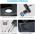 Linkstyle 2PCS 12V USB Outlet, 18W Quick Charge 3.0 Dual USB Power Outlet with ON/Off Switch & Blue LED Voltmeter for