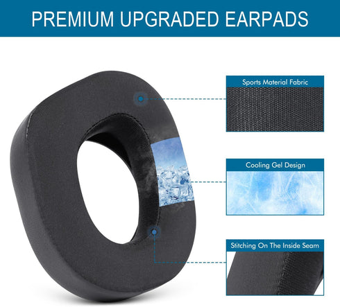 GVOEARS Cooling Gel Ear Pads for Turtle Beach Stealth 700 Gen 2 / Gen 2 MAX Wireless Gaming Headset, Black Replacement