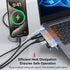Tmiyas 3.0 4-Port Left Side USB Hub, Cable-Free USB Splitter for Laptop, Direct-Plug Design, Compatible with MacBook