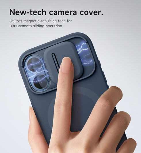 SURITCH 17 6.3 Inch, for iPhone Case with Camera Control Cover, Camera Slide Cover and Adjustable Kickstand, Compatible