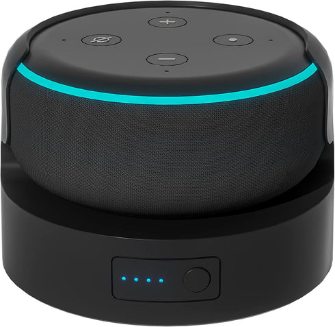Echo Dot 3 Battery Base, Portable Battery Base for Dot 3rd Gen & Google Mini 2, 5200 mAh, 8 Hours Work Time, Black