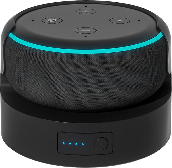 Echo Dot 3 Battery Base, Portable Battery Base for Dot 3rd Gen & Google Mini 2, 5200 mAh, 8 Hours Work Time, Black