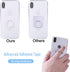 Cell Phone Ring Holder Stand Transparent Finger Grip Loop 360 Degree Rotation (2 Silver 2 Black)
