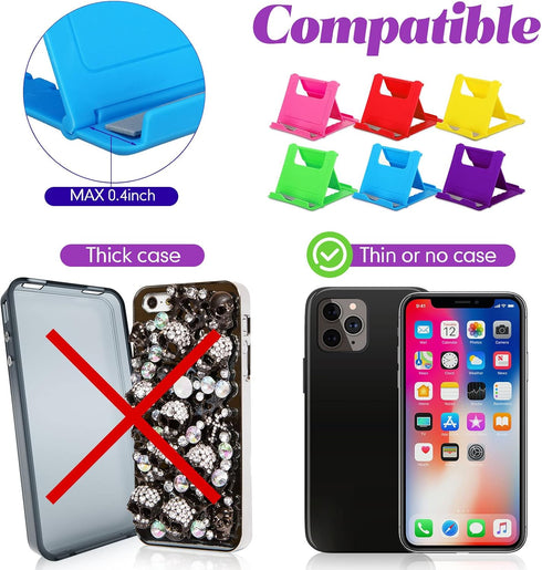 24 Pcs Cell Phone Stand, Adjustable Tablet Stand, Universal Foldable Multi Angle Pocket Phone Stand for Desk,