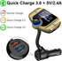Upgraded Bluetooth FM Transmitter - Wireless Radio Adapter with 1.7'' Display, QC3.0, Smart Dual USB Ports, AUX