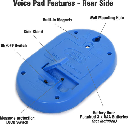 Talking Products Voice Pad Voice Recorder - 40 Seconds Recording, Communication Sound Button for Kids