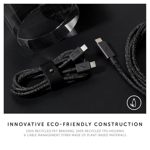 Native Union Type-C Belt Cable - 4ft USB-C to USB-C, ultra-strong, compatible with iPhone 15, iPad Pro, Samsung S23