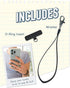 Smartish Phone Wristlet - Case Clinger, Universal iPhone Holder with Detachable Wrist Strap Loop - Black Vegan Leather