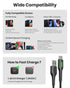 INIU USB to C Cable 3-Pack: 3.1A Fast Charging, 6.6ft*2 + 3.3ft Braided Type C Charger for iPhone 15 Pro Max, Samsung