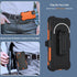 iPhone 12 Pro Max Case with Shockproof Belt Clip Kickstand, Tempered Glass Screen Protector & Camera Lens Protector,