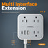 TESSAN 5 (1 3 Ultra Thin Flat Extension Cord FT, Slim Power Strip with USB Ports USB C), Surge Protector Flat Plug Wall