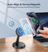 Magnetic Wireless Charger Stand - 15W Fast Mag-Safe Charger for iPhone 15/15 Pro/15 Plus/15 Pro Max/14/13/12 Series,