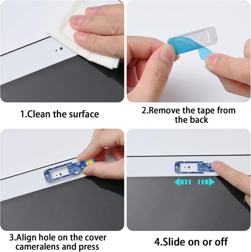 ZYAOTWQZ 3 Webcam Cover, Pieces, Laptop Camera Cover, Privacy Shielding Capacity is Twice as Big as The Traditional