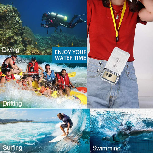 Underwater Photography Waterproof Phone Case Pouch for Android 5.0-5.2, Enhanced Cell Phone Dry Bag with Armband