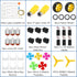 6 Sets 3V-12V 25000RPM 60PCS 2AA DC Motors Kit Mini Electric Hobby Motor with Plastic Gears, TT Motor, Battery Holder