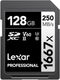 Lexar 128GB Professional 1667x SDXC Memory Card - UHS-II, C10, U3, V60, Full-HD & 4K Video