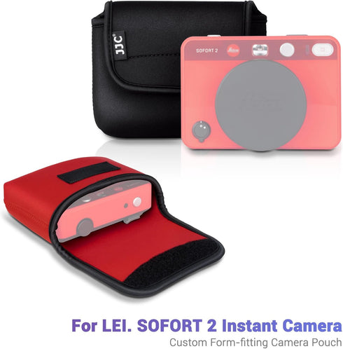 JJC Compact Camera Case Travel Pouch Sleeve for Leica Sofort 2 Instant Camera, Neoprene Material, Protect Your Camera Away from Dust, Scratch, Water-Splashing & Bump, Quick Access to The Camera, Black