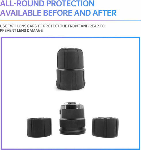 TONHOKJ 60120mm 3 Universal Camera Lens Cover for DSLR & Mirrorless Cameras, Flexible Front Lens Protector, Dustproof