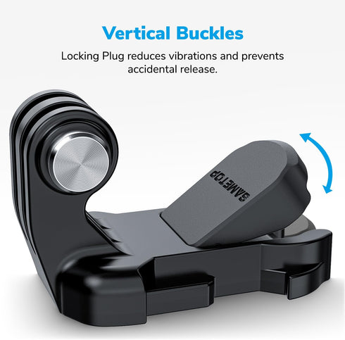 Sametop Helmet Sticky Mounts Adhesive Buckle Kit, Compatible with GoPro Hero 12 11 10 Max 9 8 7 6 5, 12 in 1 Accessories