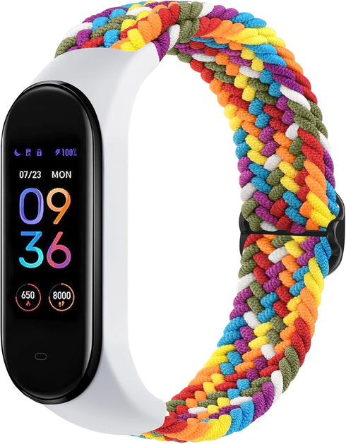 Soft Braided Nylon Elastic Bands for Amazfit Band 5, Replacement Sport Strap for Women Men Accessories