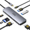 USB C Docking Station Dual HDMI Monitor, USB C to Dual HDMI Adapter with PD Charging, SD/TF, USB A&C 3.0 Ports