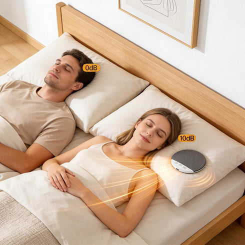 Generic 2026 New Sleep Under Pillow Speaker - Wireless Bluetooth Pillow Speaker with White Noise Timer, Bone Conduction