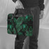 JIPOFD Banana Leaf Green Print Structured Laptop Bag Oxford Cloth Briefcase Padded Shoulder Case with Front Pockets