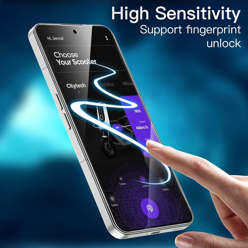 JETech 9H Tempered Glass Screen Protector for Nothing Phone 2, 6.7-Inch, HD Clear, Anti-Scratch, 3-Pack