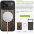 Carveit 17 Magnetic Wooden Case for iPhone Pro Max Case, Wood Artisan Engraved & Black Soft TPU Shockproof Cover