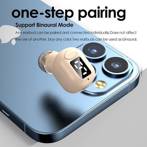 Single Invisible Bluetooth Earbuds, Smallest Tiny Hidden Headphones for Work, Mini Spy Microphone Wireless Hidden